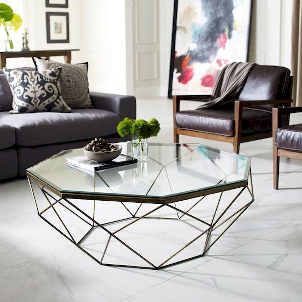 40 Awesome Modern Glass Coffee Table Design Ideas For Your Living Room (30)