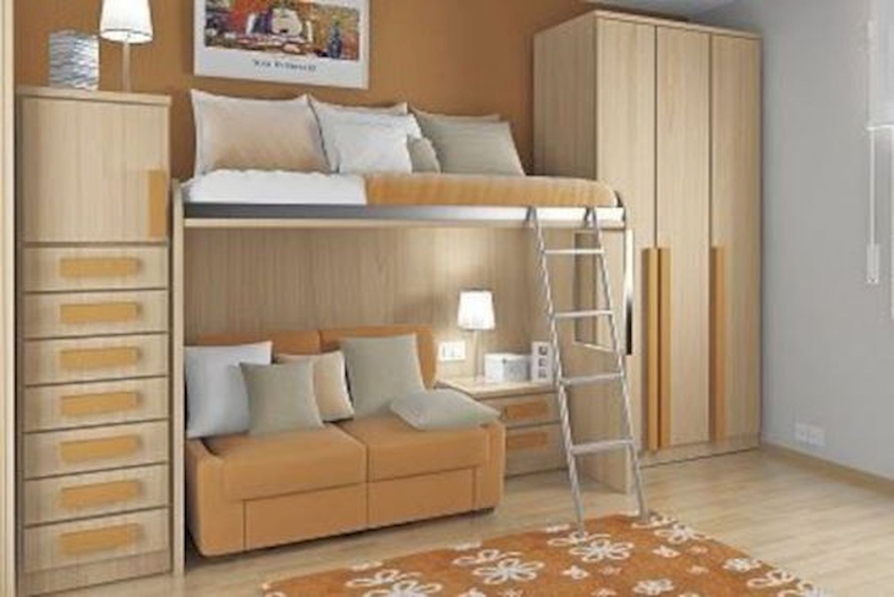 60 Brilliant Space Saving Ideas For Small Bedroom (42)