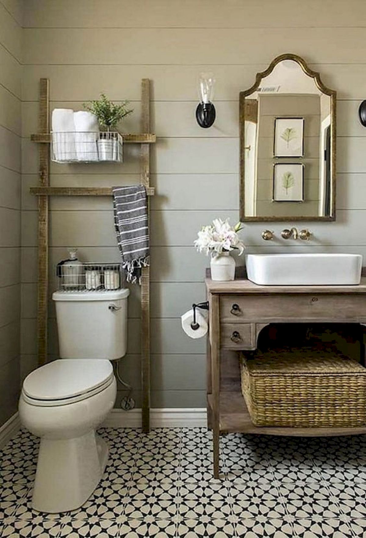 50 Awesome Modern Farmhouse Bathroom Remodel Ideas (49)