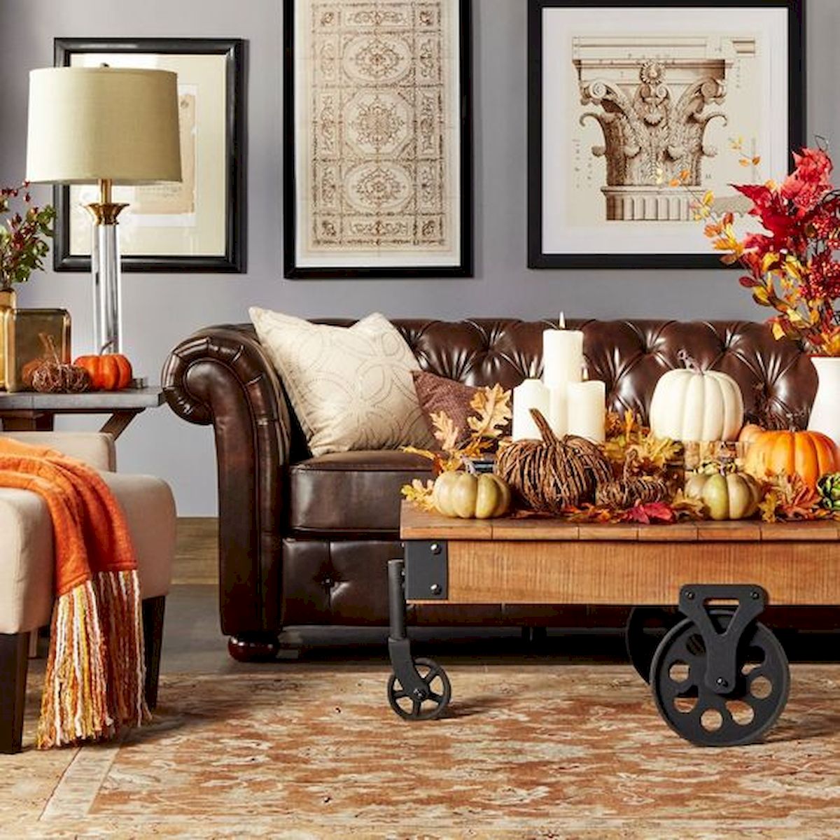 40 Awesome Fall Decoration Ideas For Living Room (9)