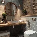 20 Best Farmhouse Bathroom Lighting Decor Ideas (18)