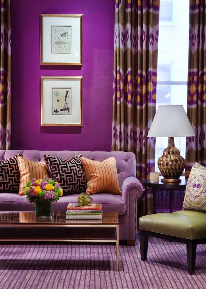  Adorable Purple Living Room Decor 